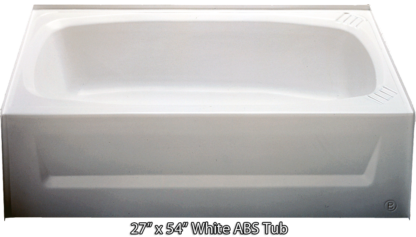 Bathtub 27 x 54 White ABS Tub Left Hand Drain