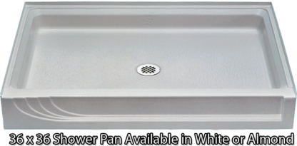 Better Bath White Shower Pan 36" x 36"
