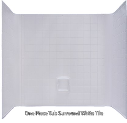 Better Bath Tub  1 piece Surround Tile Finish White 27" x 54"