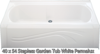 Better Bath White Permalux Garden Tub No Step 40" x 54"