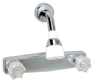 2 Valve faucet shower diverter chrome 8 inch exposed