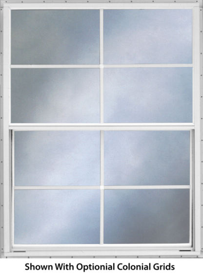 40in. x  36in. Self Storing Storm White Sliding Window