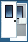Dexter 5050NW Stock Sfty GLSS Series 5050 24 x 72 RV Door