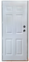 32 x 76 L/H 6-Panel Steel Outswing Door