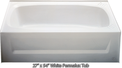 Bathtub 27 x 54 White Permalux  Tub Right Hand Drain