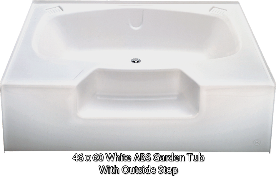 Better Bath White Abs Garden Tub, Garden Bathtub For Mobile Home